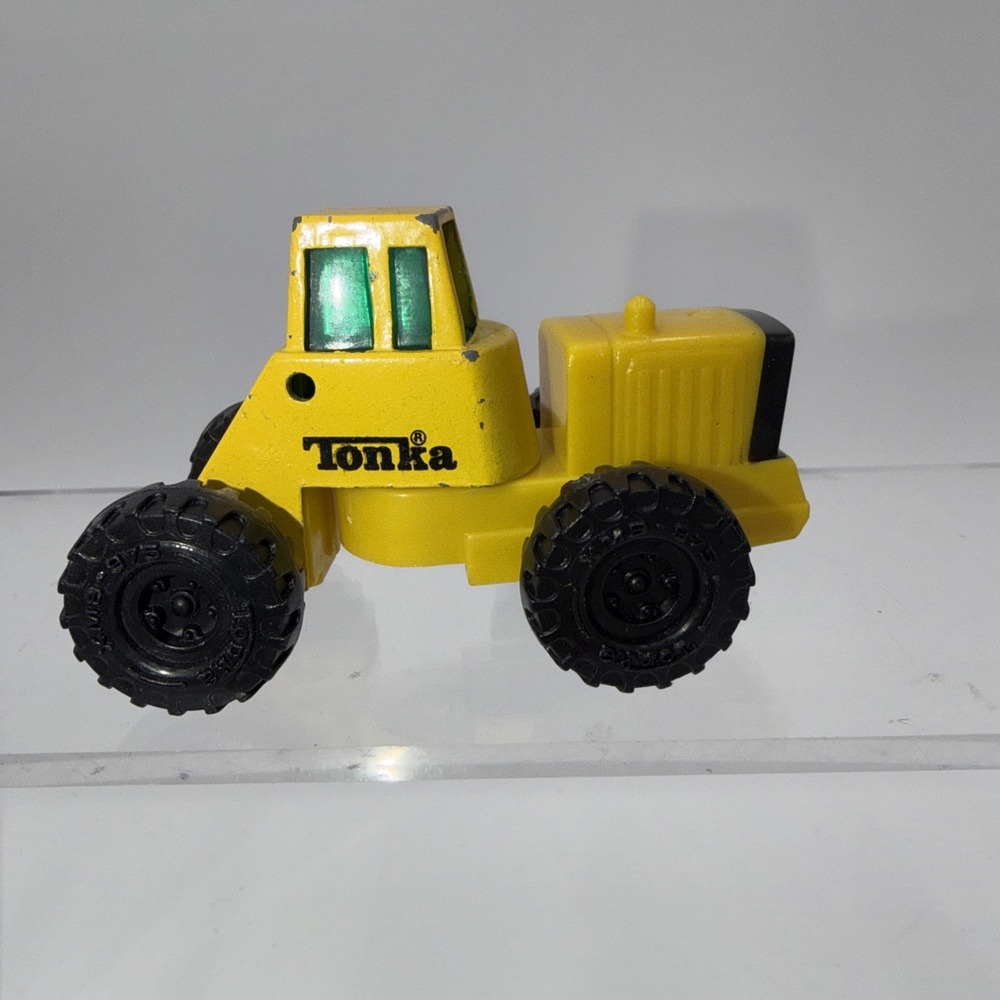 Tonka Tractor Construction Truck Vehicle 1992 Yellow Vintage 1:64 Diecast Used
